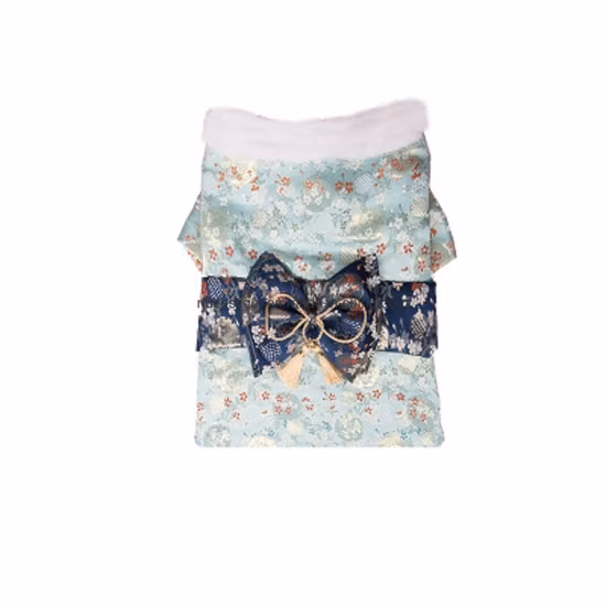 Pet Floral Kimono Dog Japanese Style Costume with Bowknot Fashion Clothing Esg16272